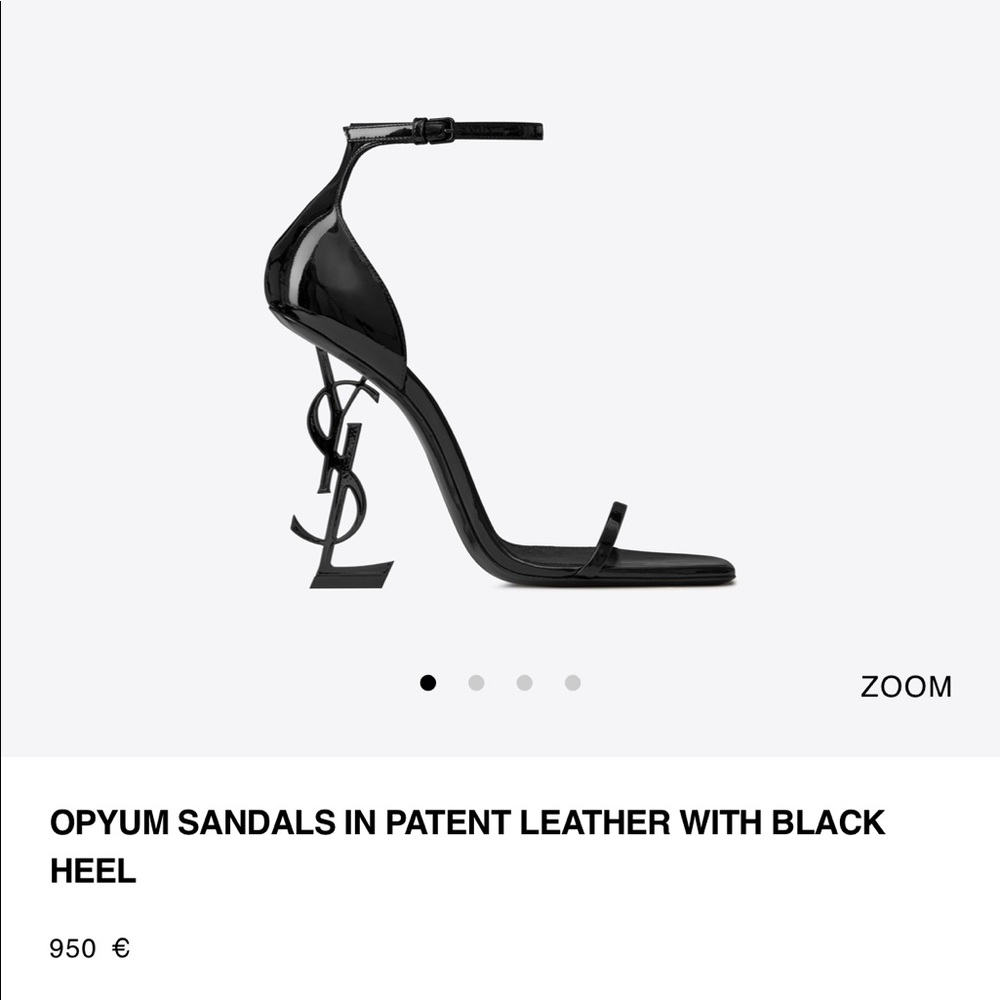 YSL HEELS IN PATENT LEATHER WITH BLACK HEEL